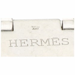 Massief zilveren Hermès Boucle Sellier gourmet schakel armband - 925/1000.