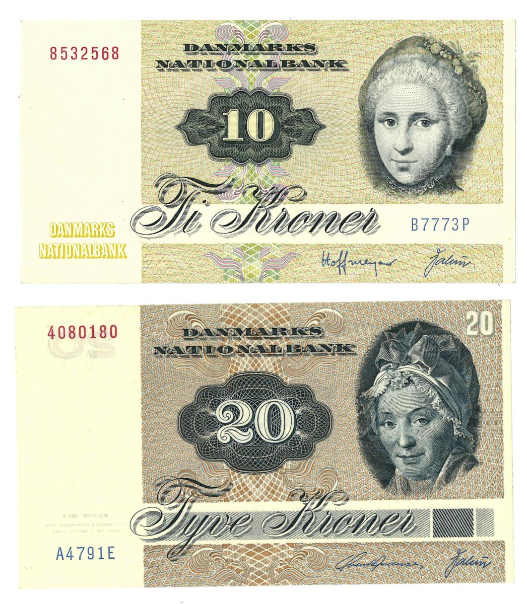 Lot 2 banknotes. - Extremely fine.