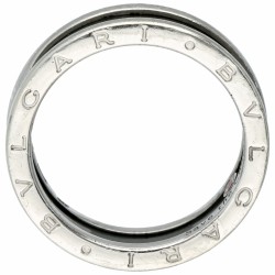 Zilveren Bvlgari Save the Children ring met zwart keramiek - 925/1000.