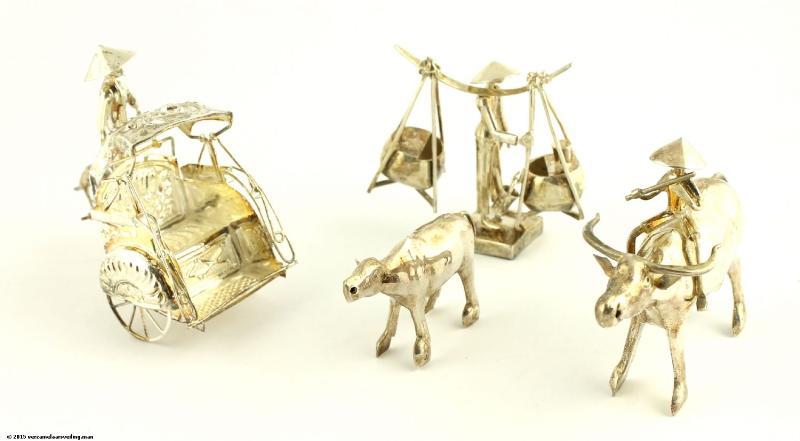 Lot: Zilveren Miniaturen (4x)