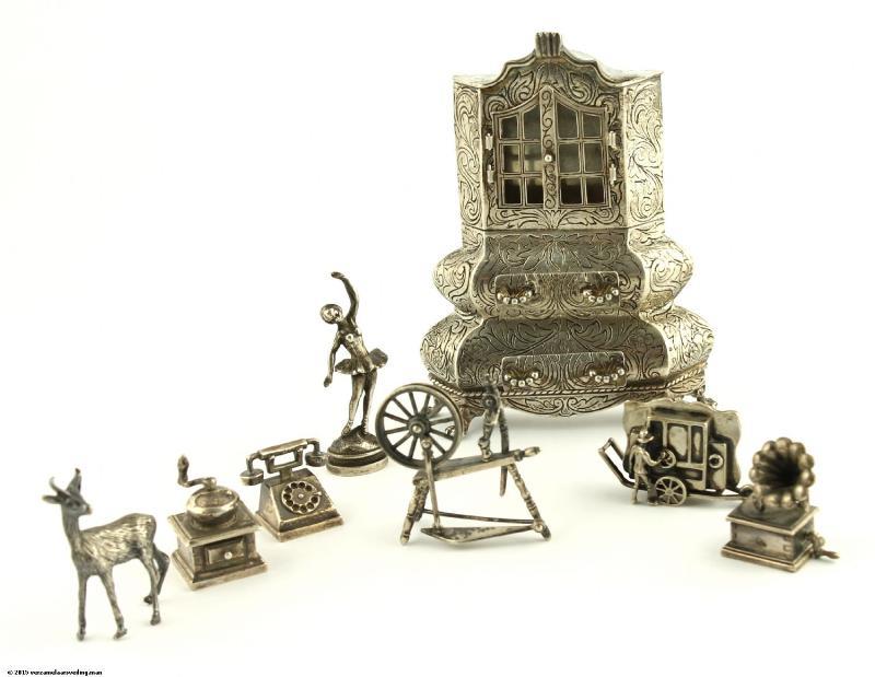 Lot: Zilveren Miniaturen (8x)