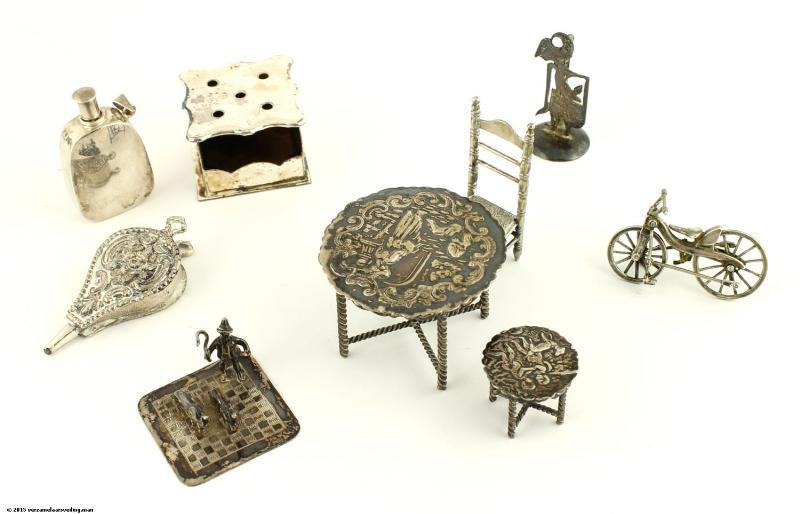 Lot: Zilveren Miniaturen (9x)