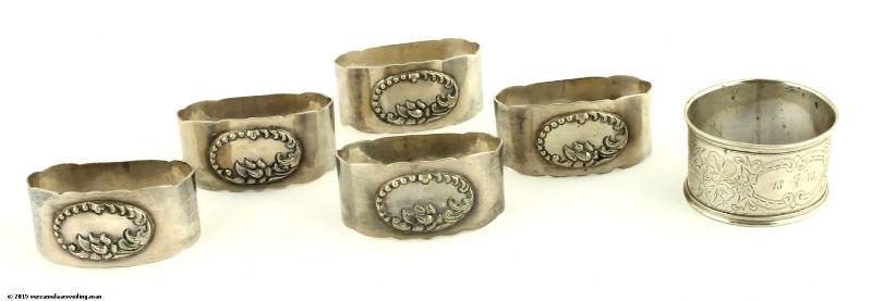 Lot: Zilveren Servetringen (6x)
