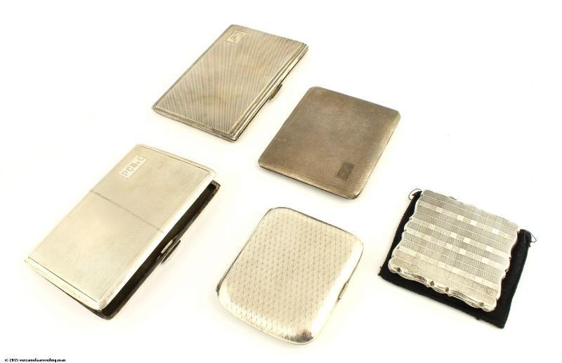 Lot: Zilveren Sigarettendoosjes (5x)