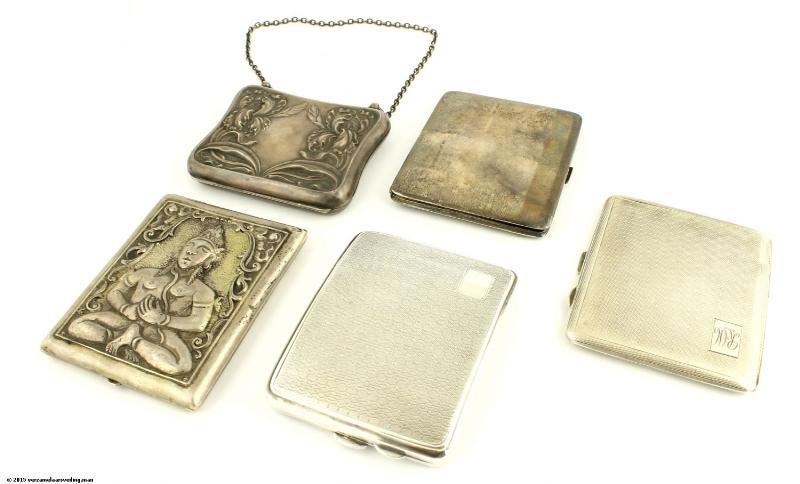 Lot: Zilveren Sigarettendoosjes (5x)