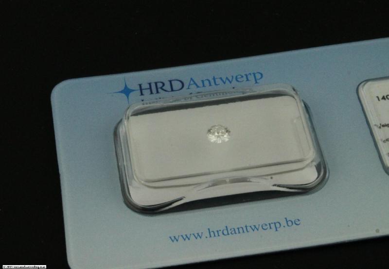 Briljant geslepen diamant, 0.17 Ct., gecertificeerd