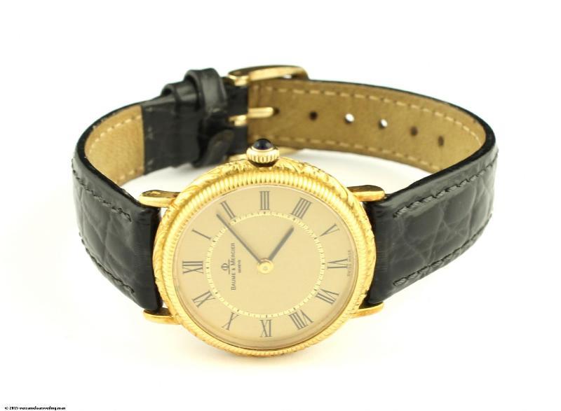 Geelgouden Baume & Mercier dameshorloge, 18 karaat