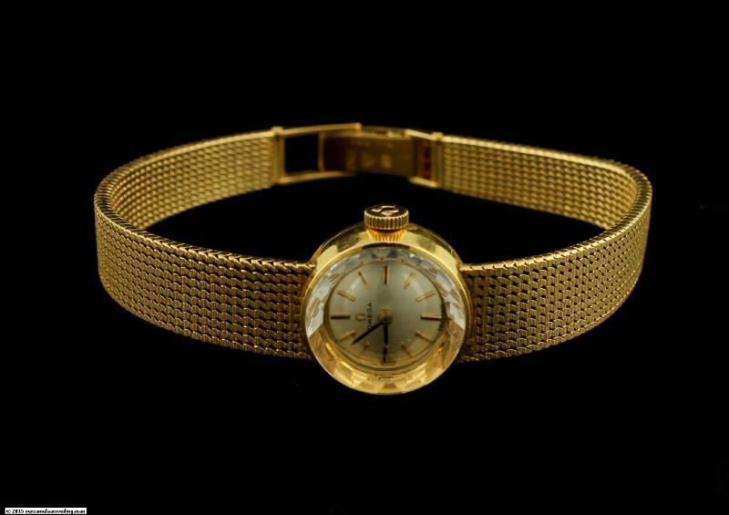 Geelgouden vintage Omega dameshorloge, 18 karaat