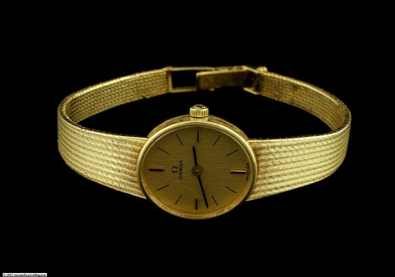 Geelgouden Omega dameshorloge, 14 karaat
