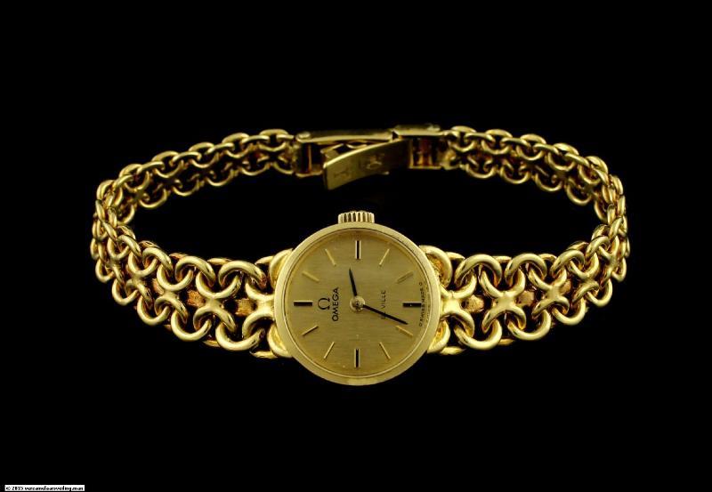 Geelgouden Omega dameshorloge, 14 karaat