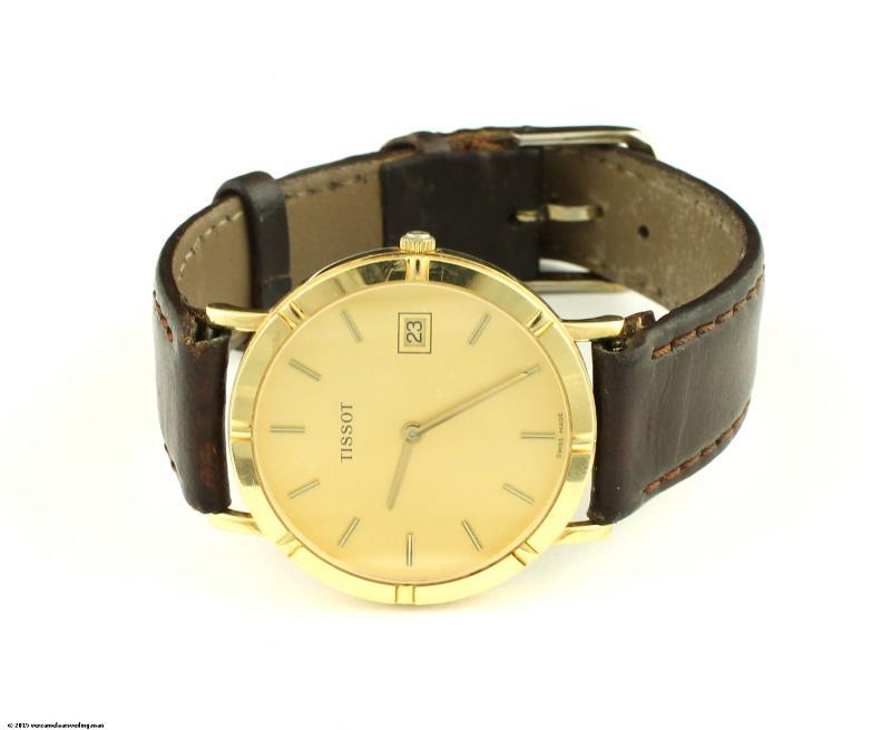 Geelgouden Tissot herenhorloge, 14 karaat