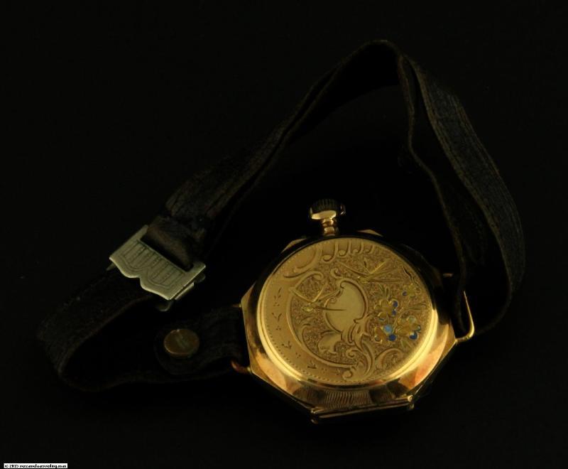 Geelgouden dames hanghorloge / polshorloge, 14 karaat