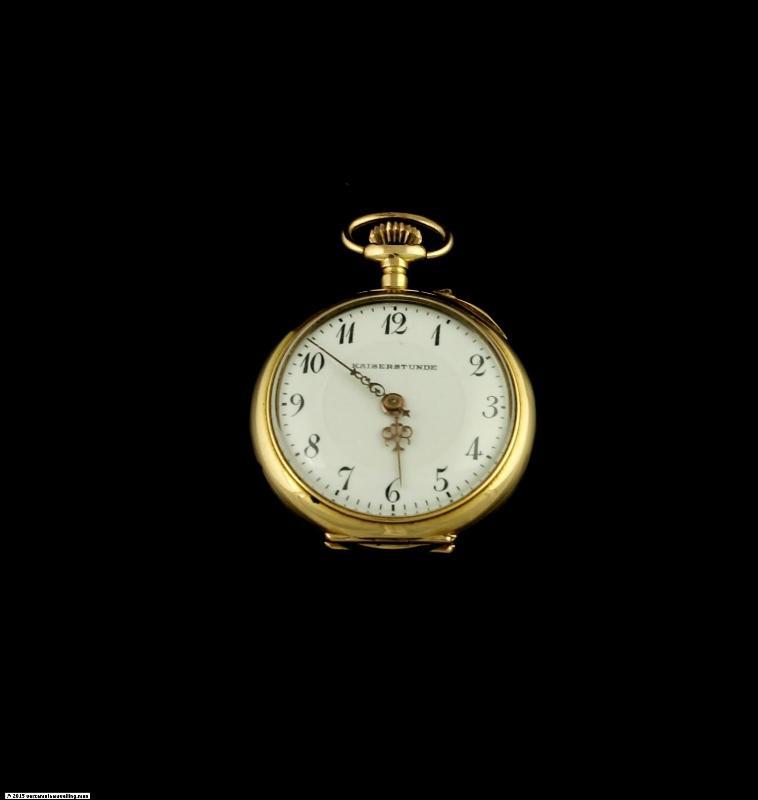 Geelgouden Kaiserstunde hanghorloge, 14 karaat