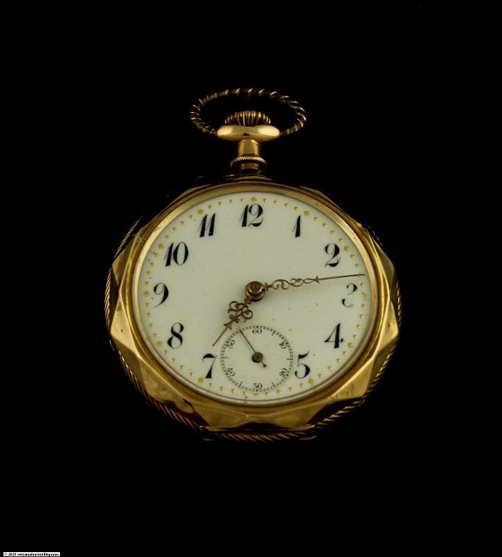 Geelgouden zakhorloge, 14 karaat