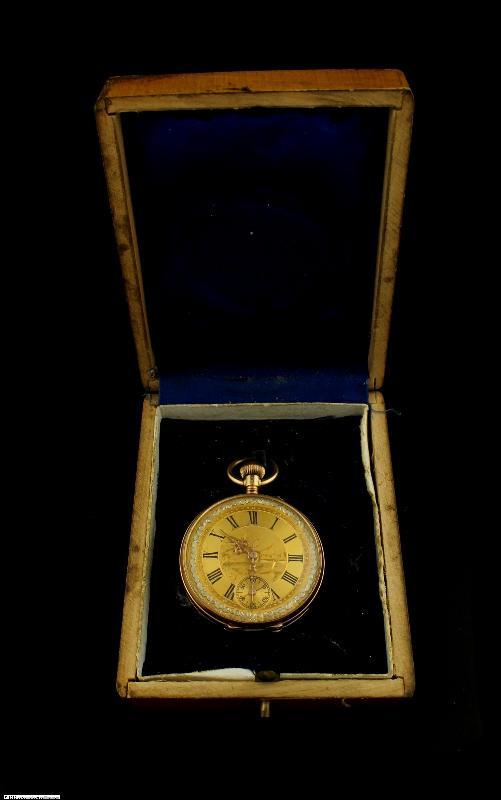 Geelgouden zakhorloge, 14 karaat