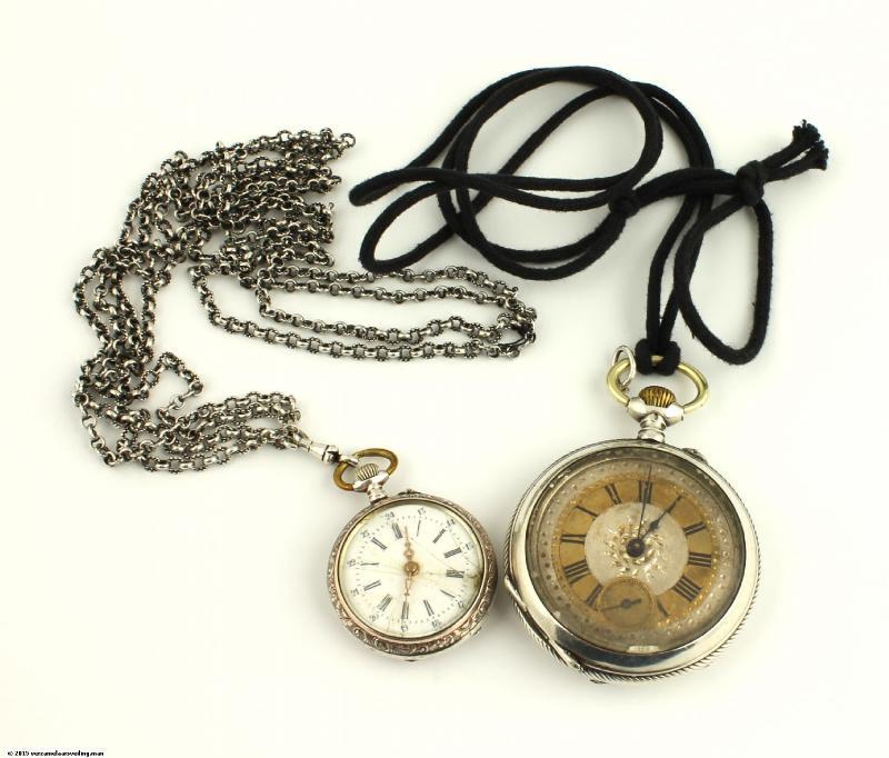 2 Zilveren zakhorloges