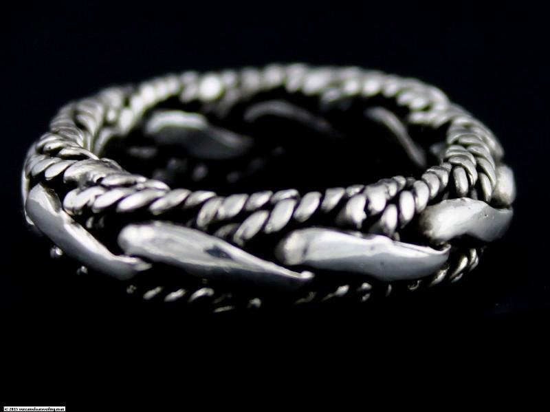 Zilveren Ring Met Kabelrand