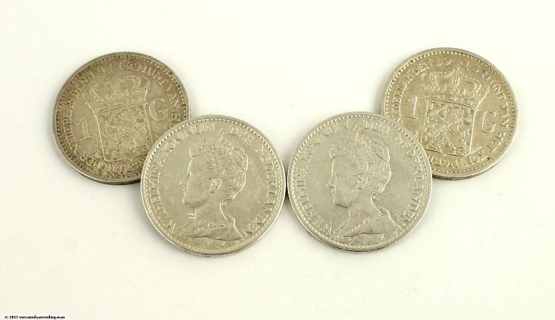Lot: 1 gulden Wilhelmina. Varieert tussen Zeer Fraai / Prachtig en FDC -.