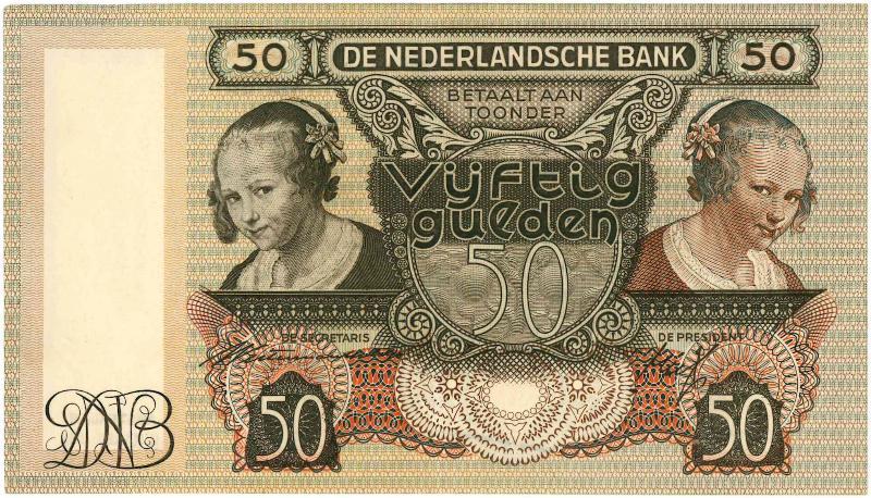 Nederland. 25 gulden. Bankbiljet. Type 1947. Flora. - Zeer Fraai/Prachtig.