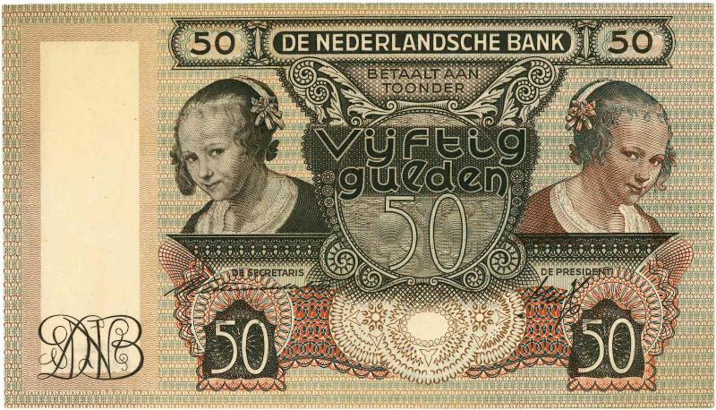 Nederland. 25 gulden. Bankbiljet. Type 1955. Huygens. - Prachtig +.