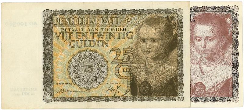 Noodgeld 2de W.O. 3 gulden. Vlagtwedde - Zeer Fraai-.