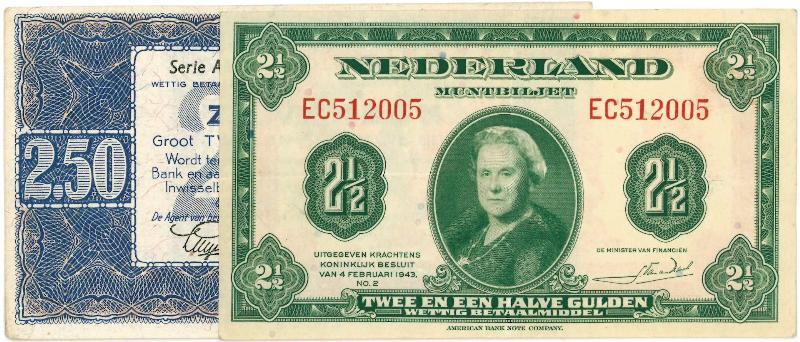 Noodgeld 2de W.O. 5 gulden. Rotterdam - UNC.