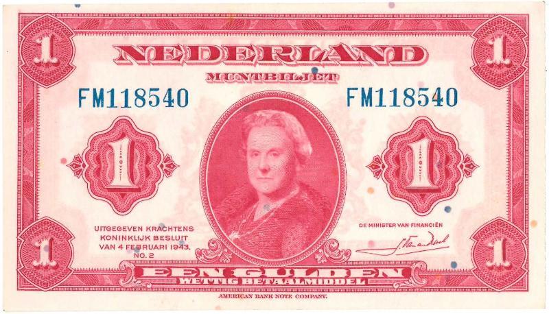 Curaçao. 5 gulden. Bankbiljet. Type 1942. - Prachtig-.