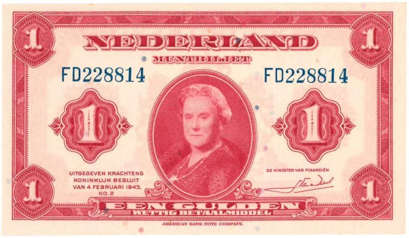 Curaçao. 10 gulden. Bankbiljet. Type 1943. - Fraai.