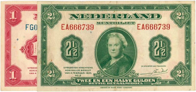 Curaçao. 1 gulden. Muntbiljet. Type 1947. - Prachtig+.