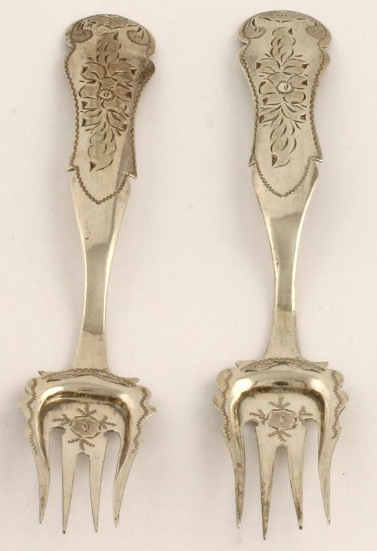 Zilveren Petit Four Vorkjes (2x)