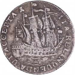 Scheepjesschelling van 6 stuiver Zeeland 1761. Fraai +.