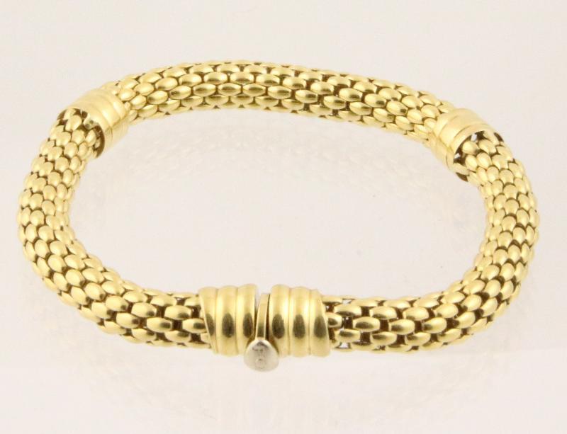 Geelgouden armband van geschubd goud, merk Fope, 18 karaat