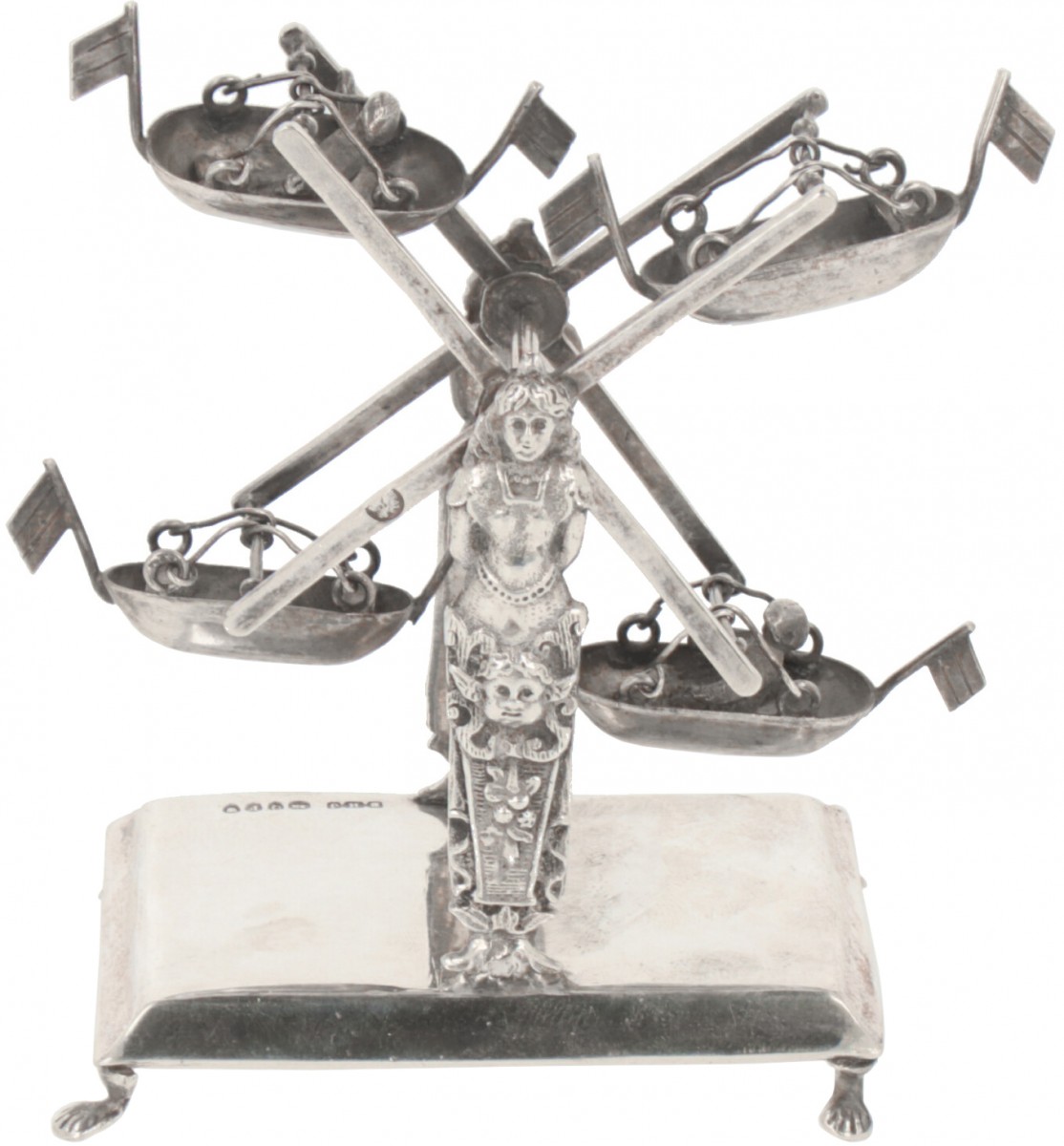 Miniatuur draaimolen zilver.