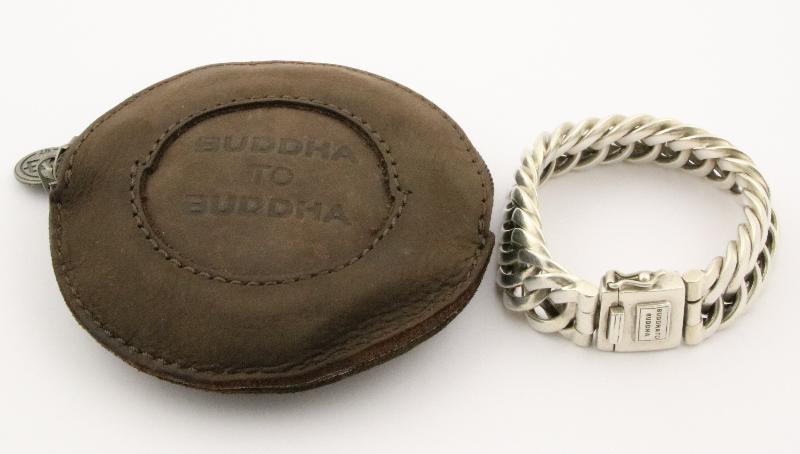 Zilveren Buddha To Buddha schakelarmband inclusief certificaat en leren etui