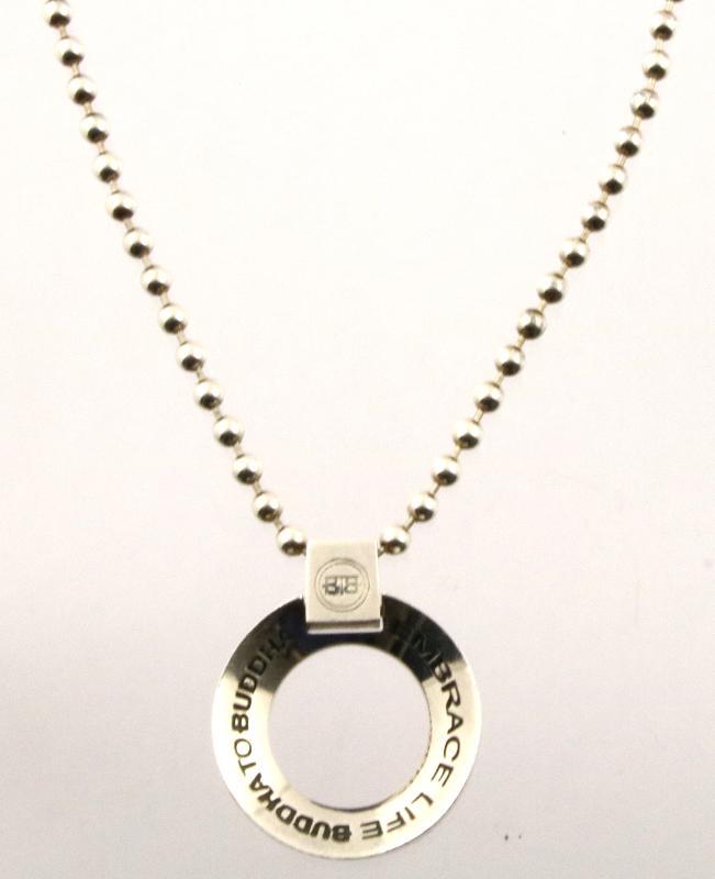 Zilveren Buddha To Buddha ketting met ronde hanger