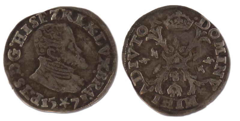 Brabant, Philips II. Vijfde Philipsdaalder 1571 Maastricht.