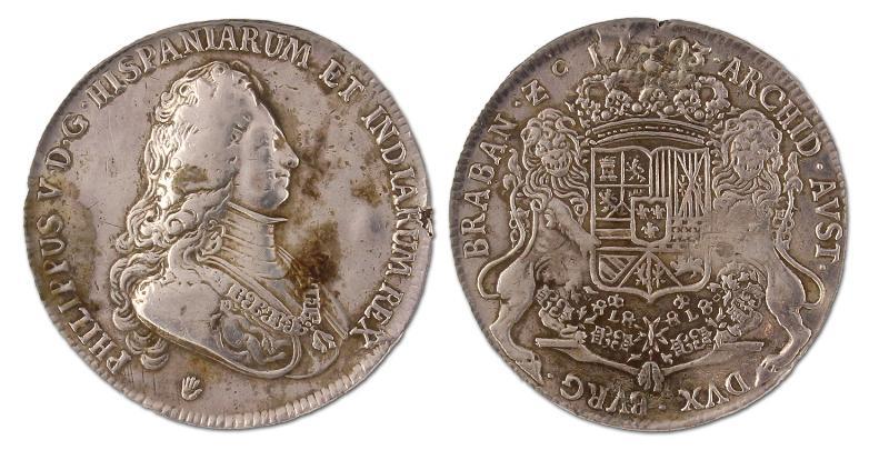 Brabant. Philips V. Dukaton 1703, Antwerpen. 