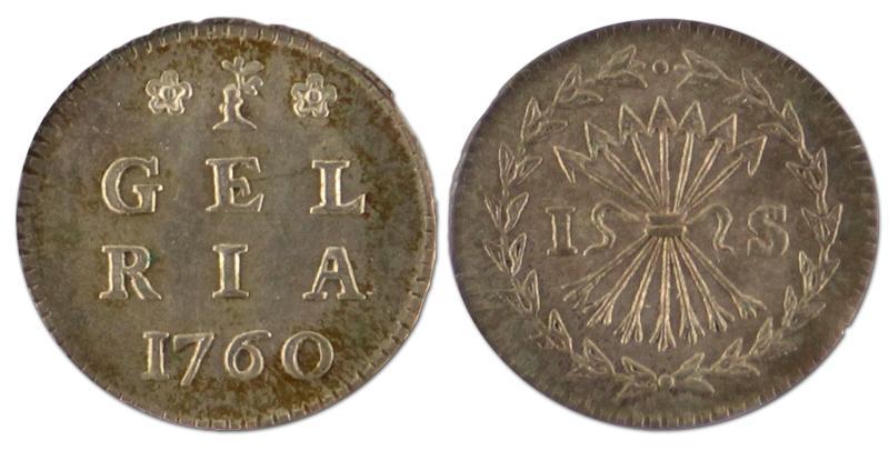 1 stuiver. Gelderland. 1760. FDC. 