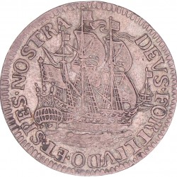 6 Stuiver of scheepjesschelling Enkhuizen 1678. Zeer Fraai.