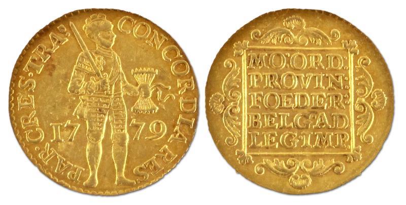 Gouden dukaat. Utrecht. 1779. Zeer Fraai / Prachtig. 