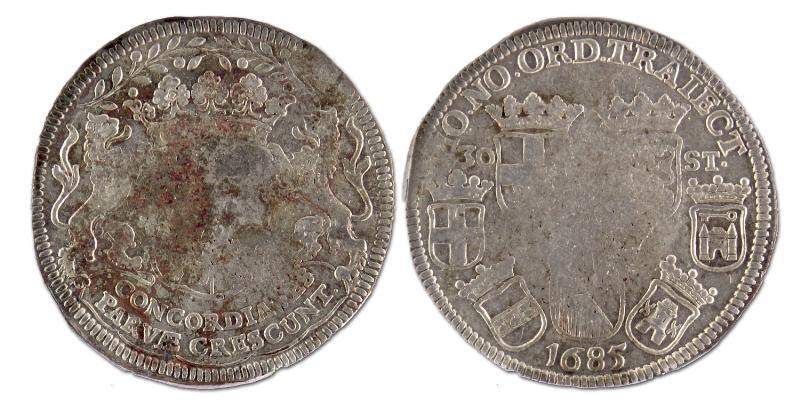 30 stuiver. Utrecht. 1685. Fraai. 
