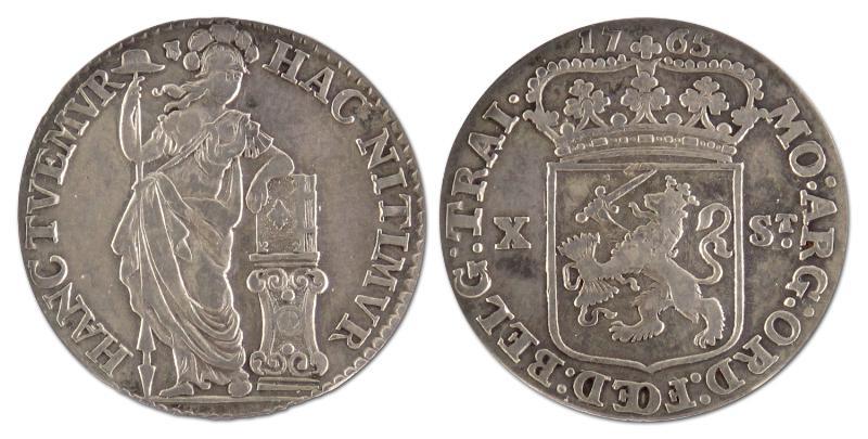 10 stuiver. Utrecht. 1765. Zeer Fraai. 