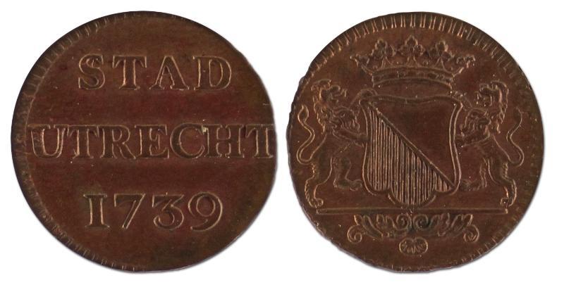 Duit. Utrecht. 1739. FDC. 