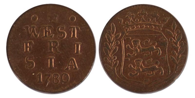 Duit. West-Friesland. 1780. FDC. 