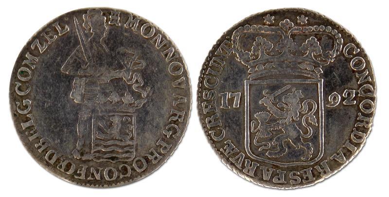 Zilveren Dukaat. Zeeland. 1792. Zeer Fraai -. 