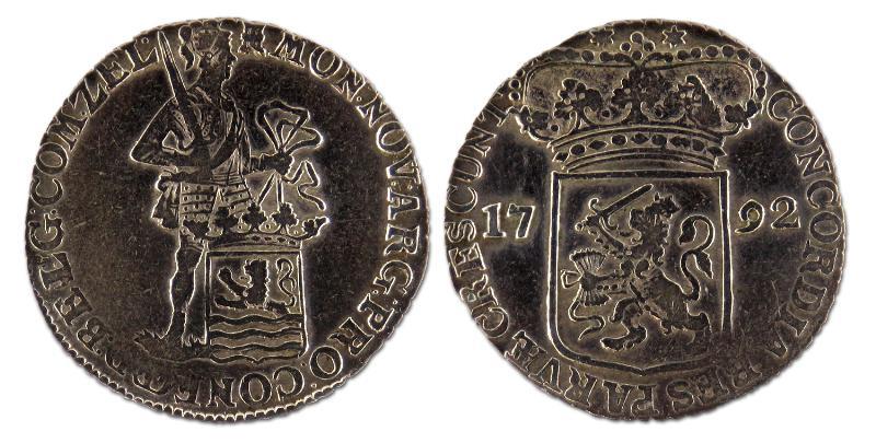 Zilveren Dukaat. Zeeland. 1792. Fraai / Zeer Fraai. 