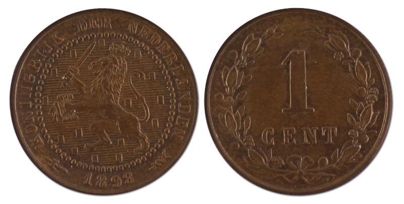 1 cent. Wilhelmina. 1898. Prachtig. 