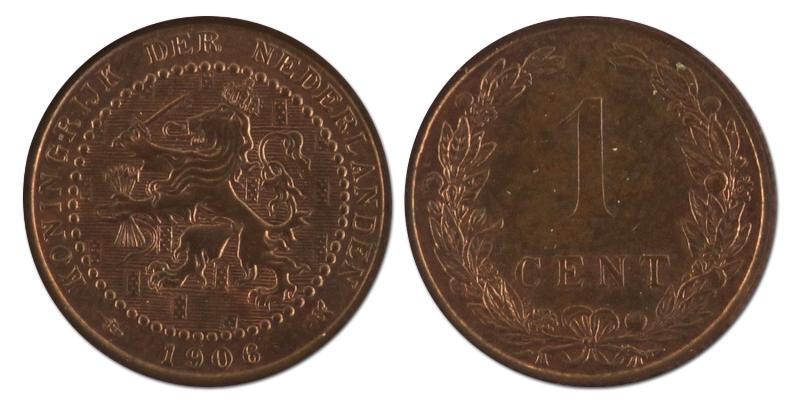 1 cent. Wilhelmina. 1906. FDC. 