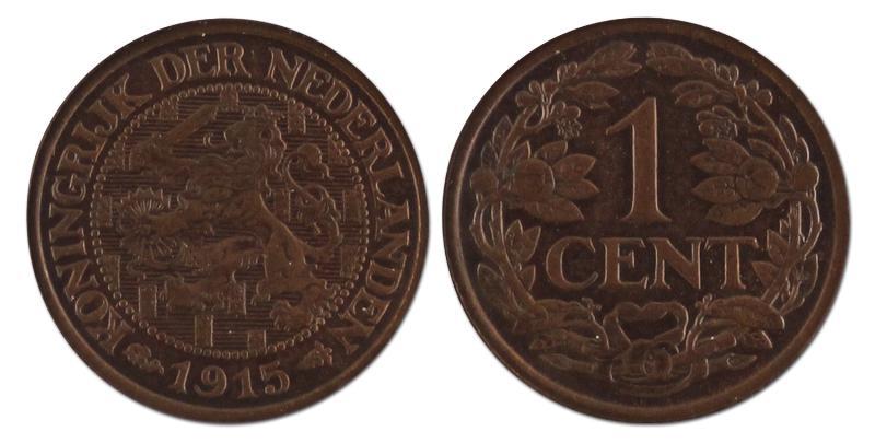 1 cent. Wilhelmina. 1915. FDC. 