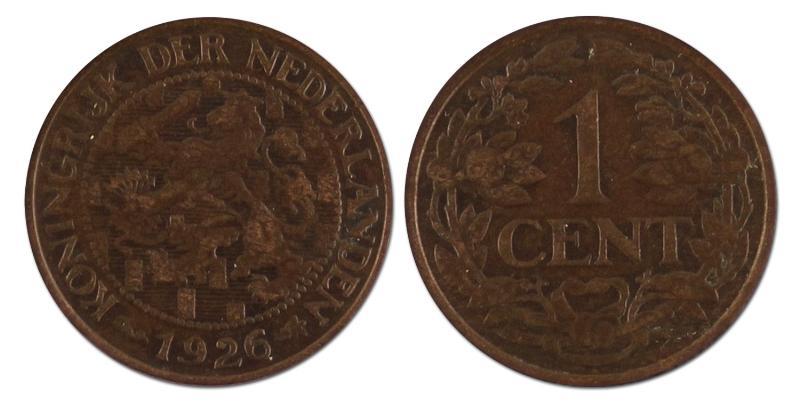 1 cent. Wilhelmina. 1926. FDC. 